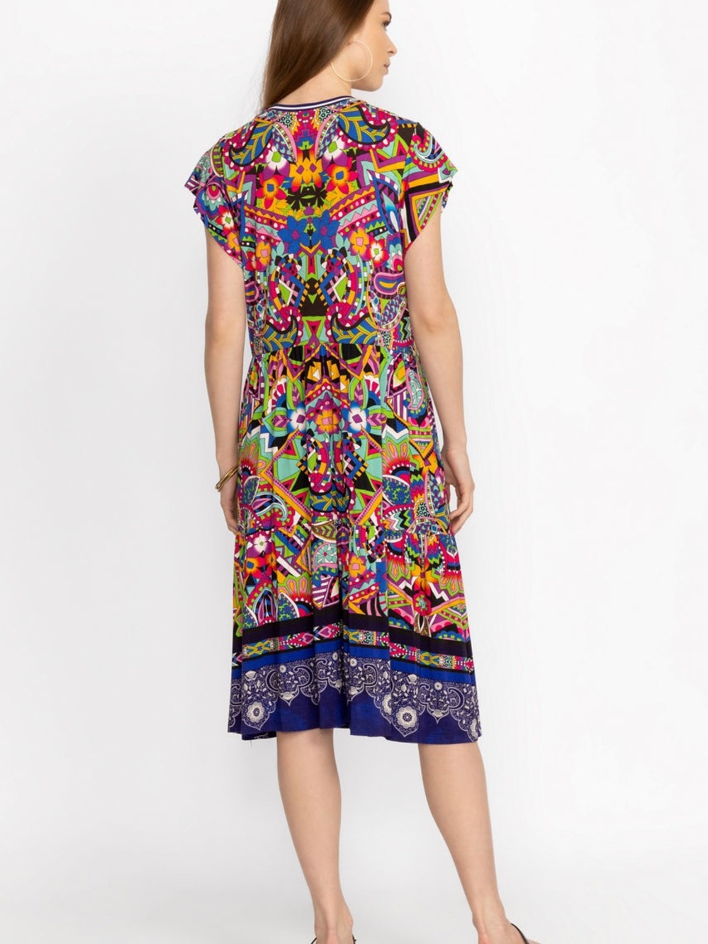 Johnny Was The Janie Favorite Tiered Tea Length Dress Size XS BNWT - Picture 3 of 7